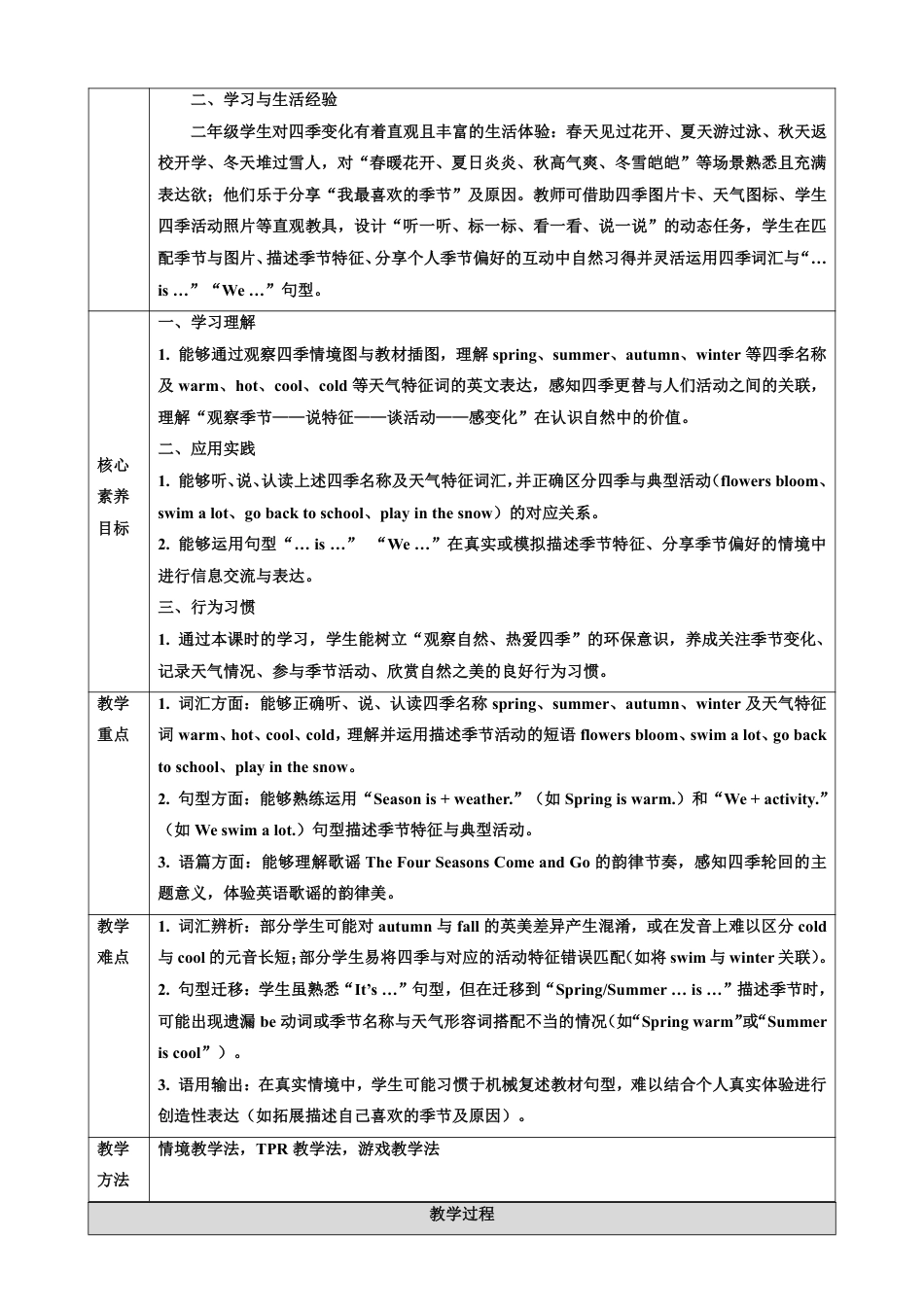 北京版（2024）英语二年级下册全册教案教学设计（第二套）.pdf_第3页