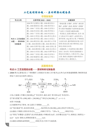 化学工艺流程综合题——原材料转化制备类.pdf
