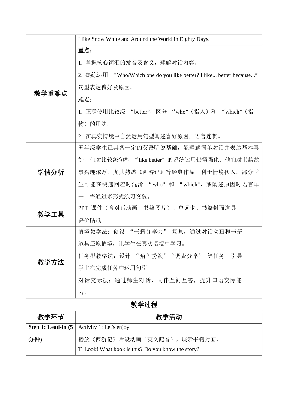北京版（2024）小学英语五年级上册全册教学设计.docx_第3页