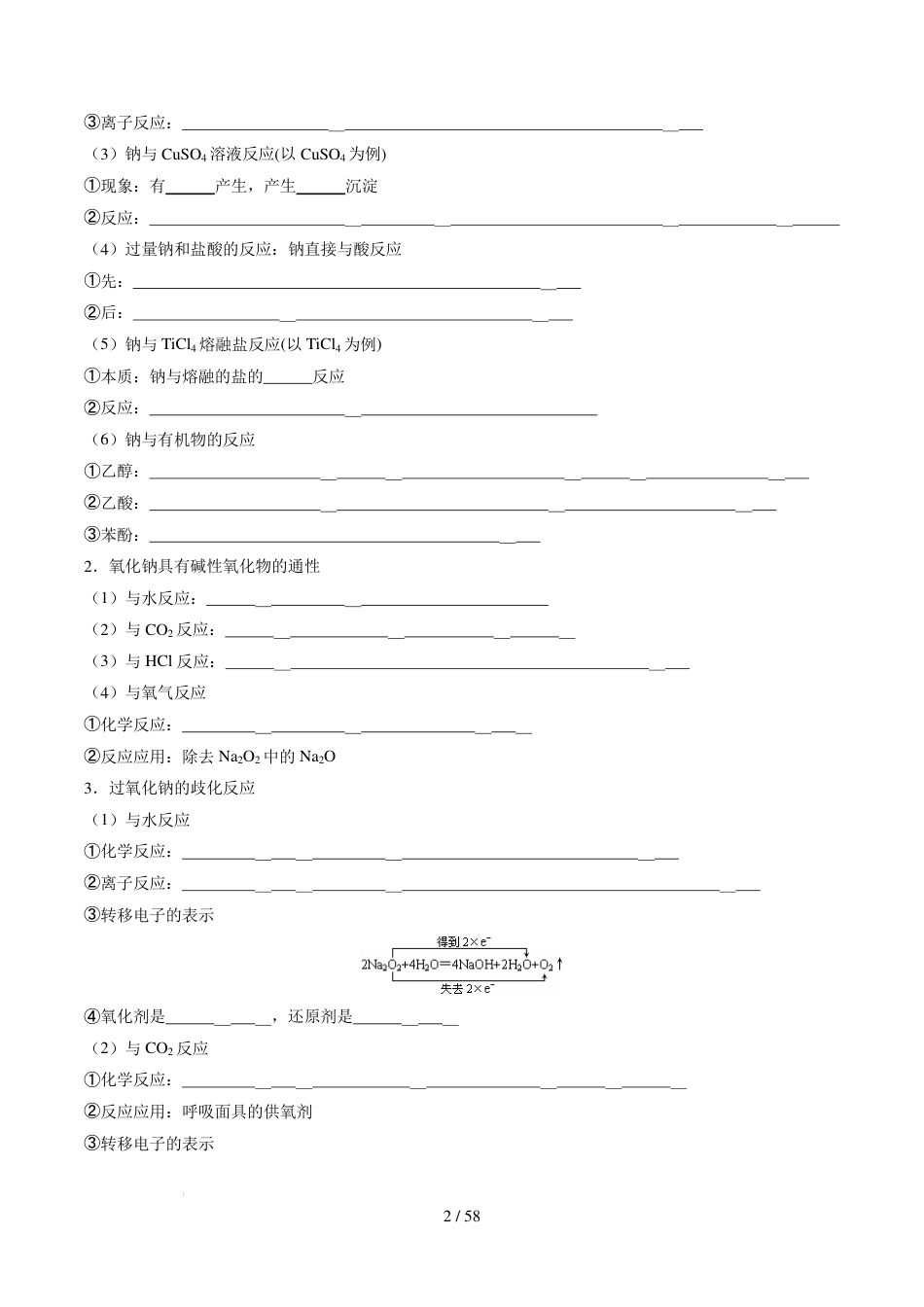 2027年高考化学知识清单---高考必背化学方程式汇总+解析.pdf_第2页