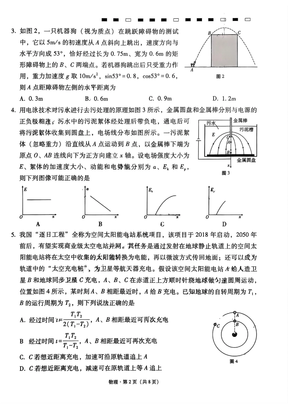 云南师大附中2027届高考适应性月考卷（一）物理+答案.pdf_第2页