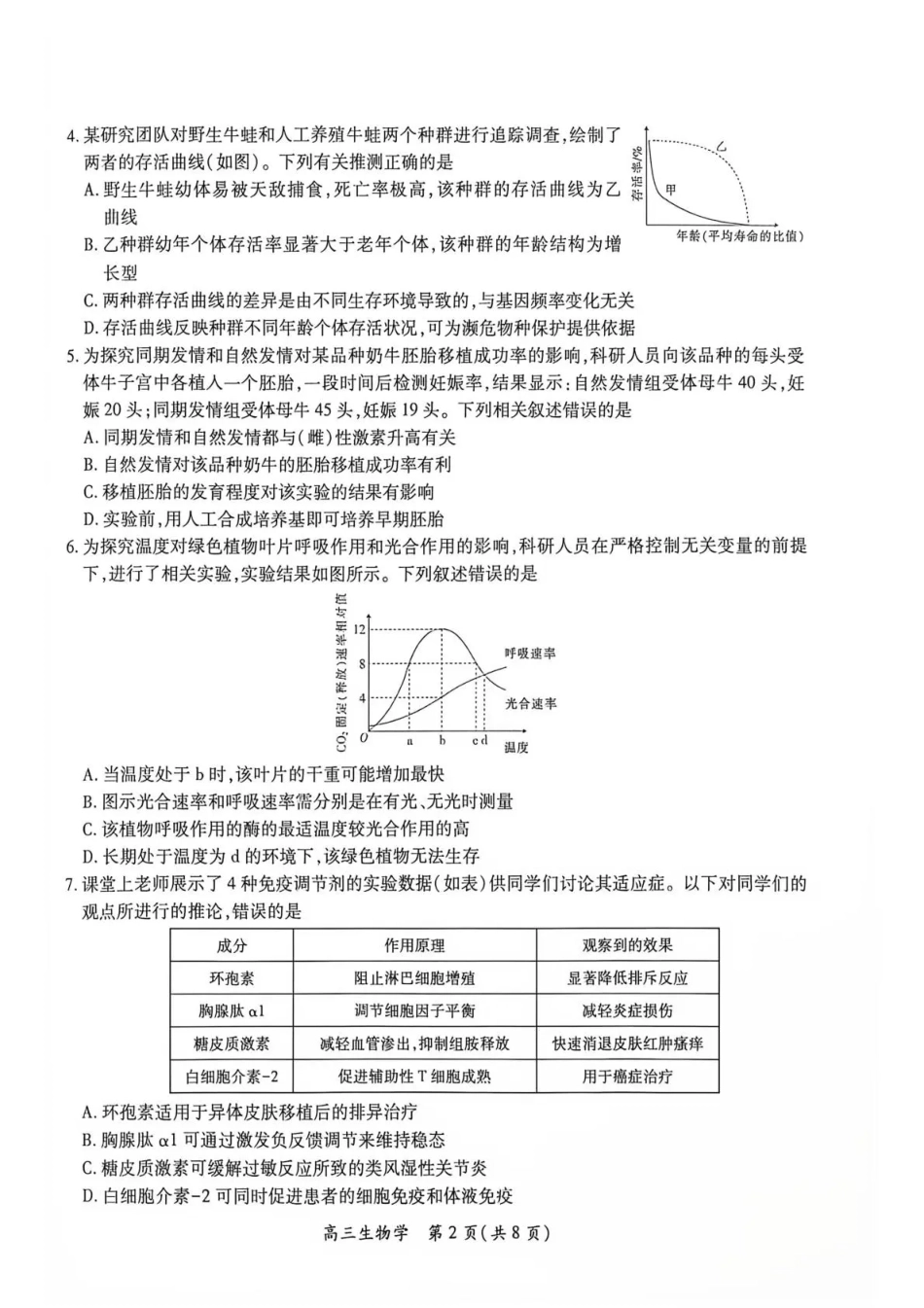 江西赣抚吉十二校联盟2026-2027学年上学期高三阶段性测试【生物】试题+答案.pdf_第2页