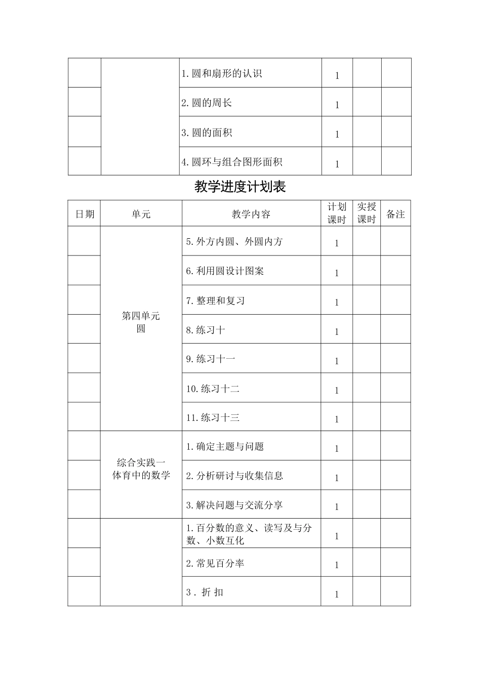 人教版（2026秋改版）小学六年级上册数学全册教案教学设计.pdf_第3页