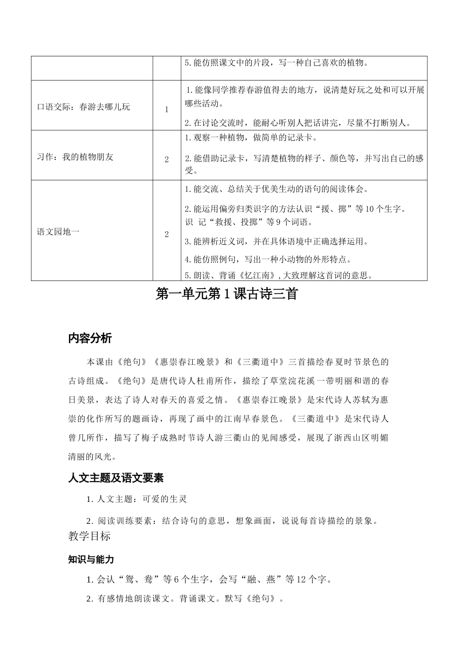 部编版（2026春新版）小学语文三年级下册全册教学设计.docx_第3页