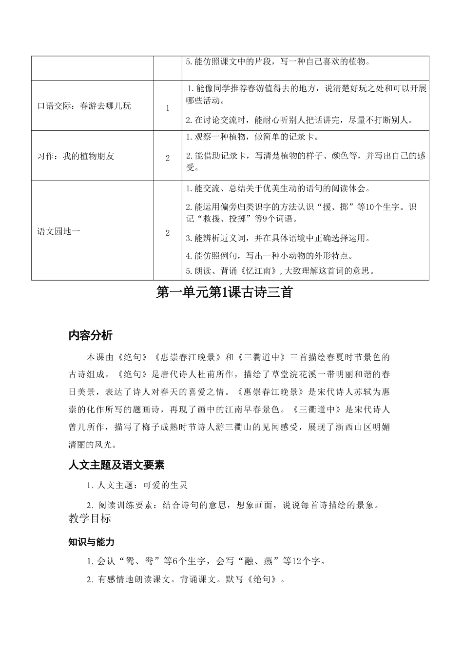部编版（2026春新版）小学语文三年级下册全册教学设计.pdf_第3页