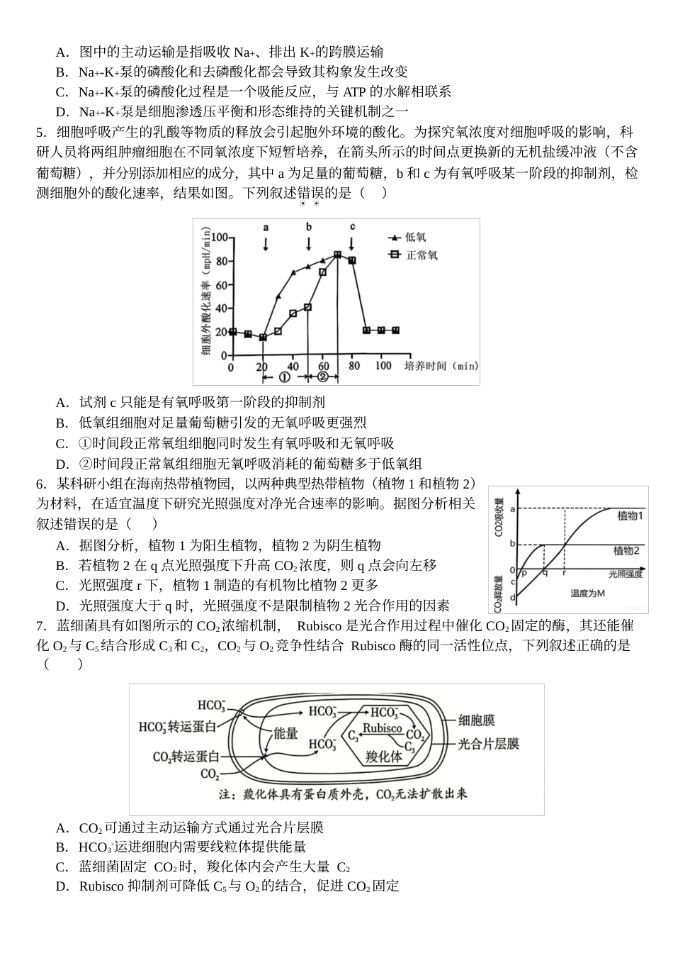 哈尔滨师大附中2026-2027学年上学期高三第一次调研考试 生物答案.docx_第2页