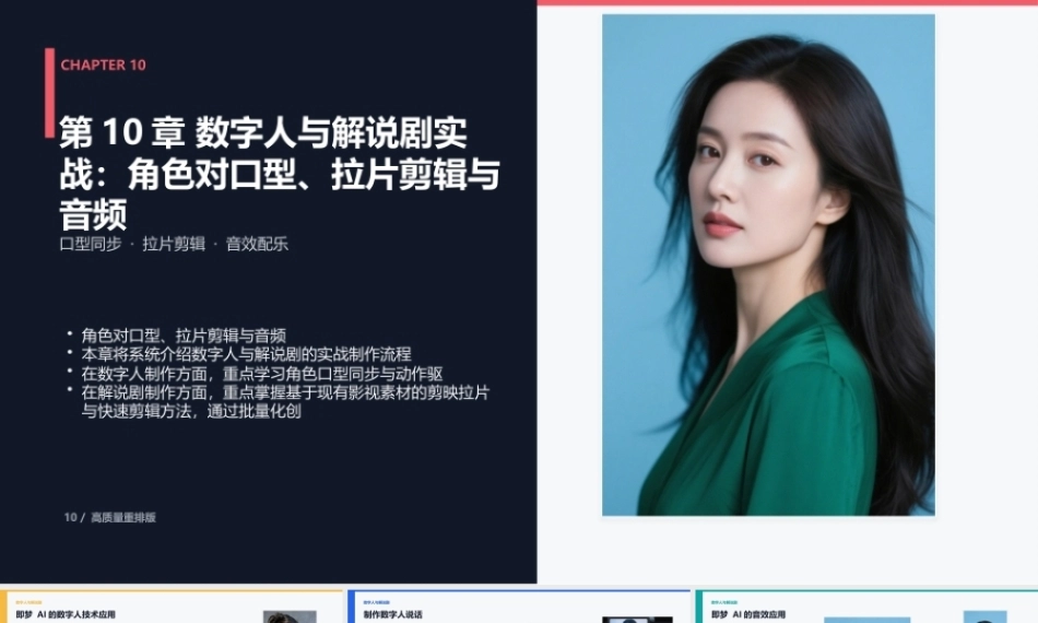 AI影视工作流（短剧、漫剧与微电影从制作到变现）：数字人与解说剧_高质量版PPT教学课件.pptx