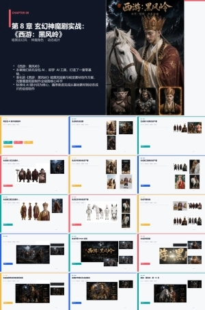 AI影视工作流（短剧、漫剧与微电影从制作到变现）：玄幻神魔剧_西游黑风岭_高质量版PPT教学课件.pptx