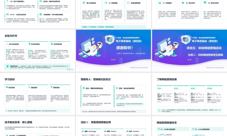 电子商务基础（第4版中职）：体验网络营销活动PPT教学课件.pptx