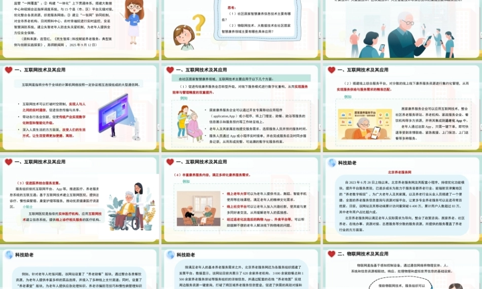 社区居家智慧康养管理：社区居家智慧康养信息技术与平台PPT教学课件.pptx