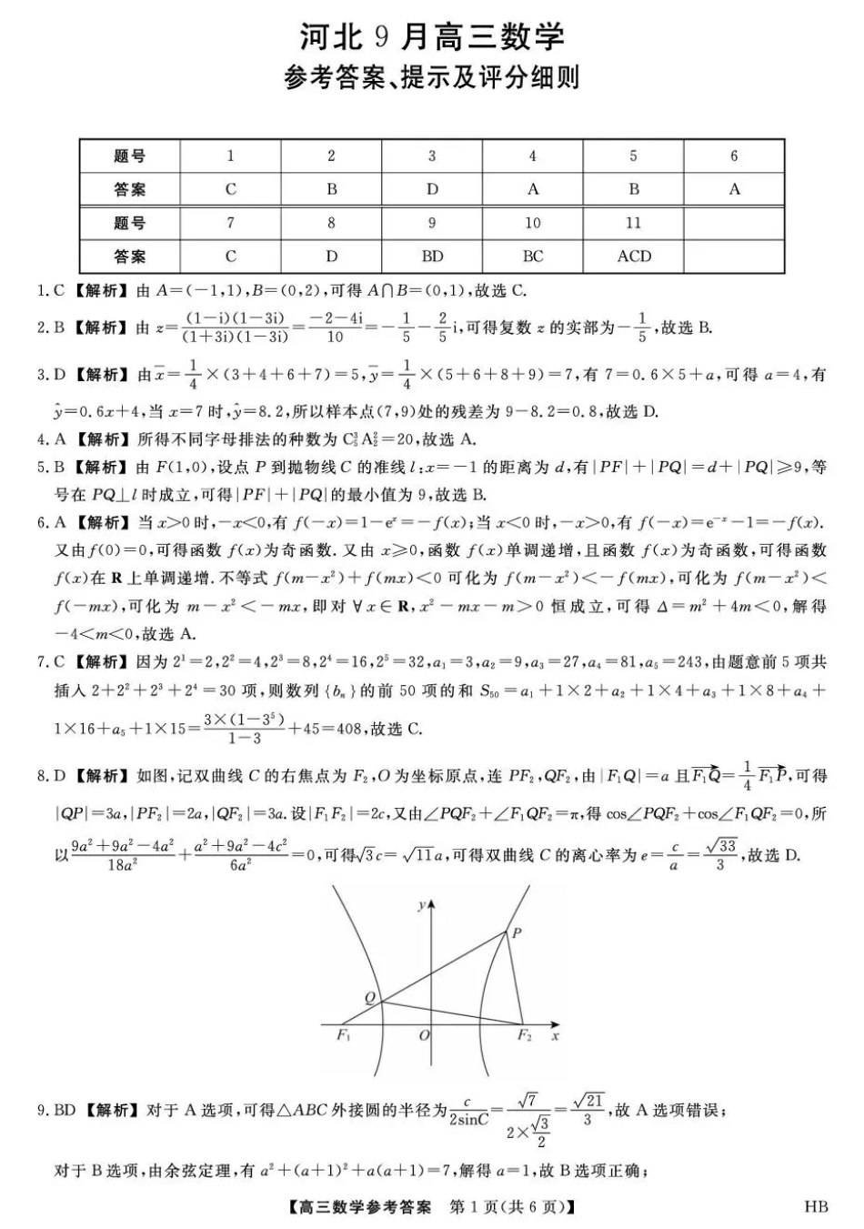 河北省金科大联考2027届高三上学期9月联考【数学】试题+答案.pdf_第3页