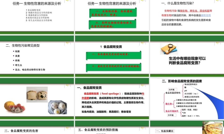 食品质量安全与控制技术：食品中不安全因素及来源PPT教学课件.pptx