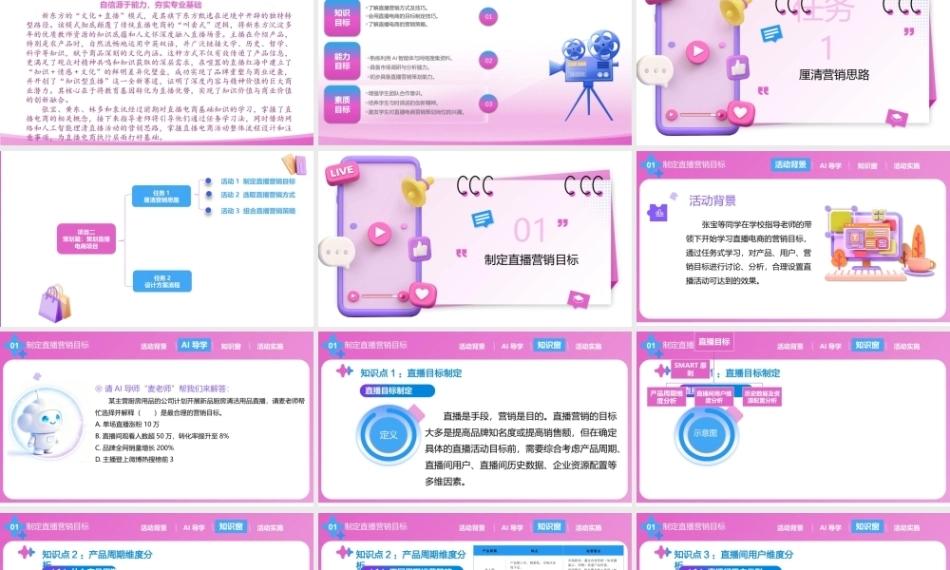 直播电商基础（第3版中职）：策划直播电商项目PPT教学课件.pptx