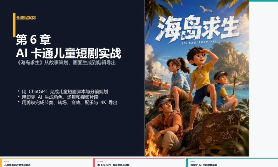 AI影视工作流（短剧、漫剧与微电影从制作到变现）：AI卡通儿童短剧_海岛求生PPT教学课件.pptx