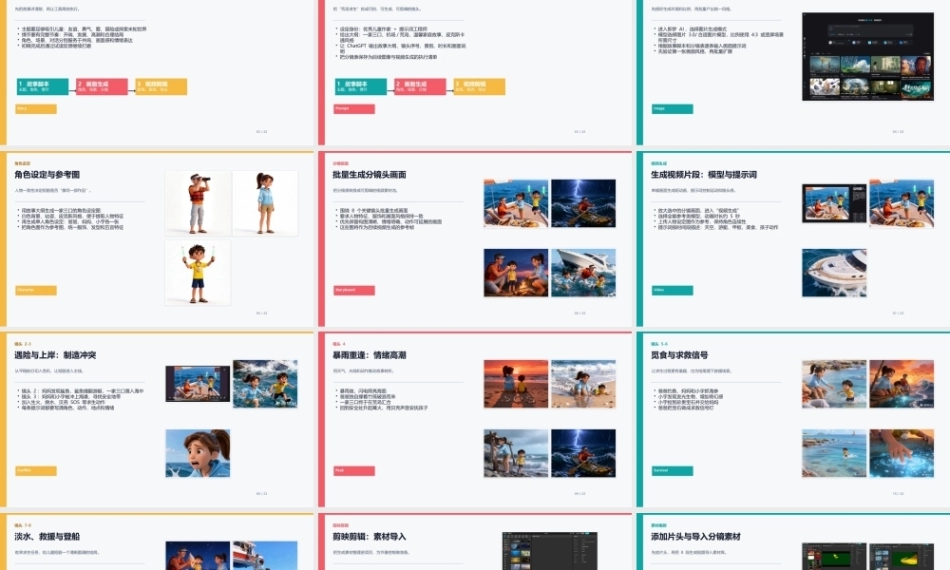 AI影视工作流（短剧、漫剧与微电影从制作到变现）：AI卡通儿童短剧_海岛求生PPT教学课件.pptx