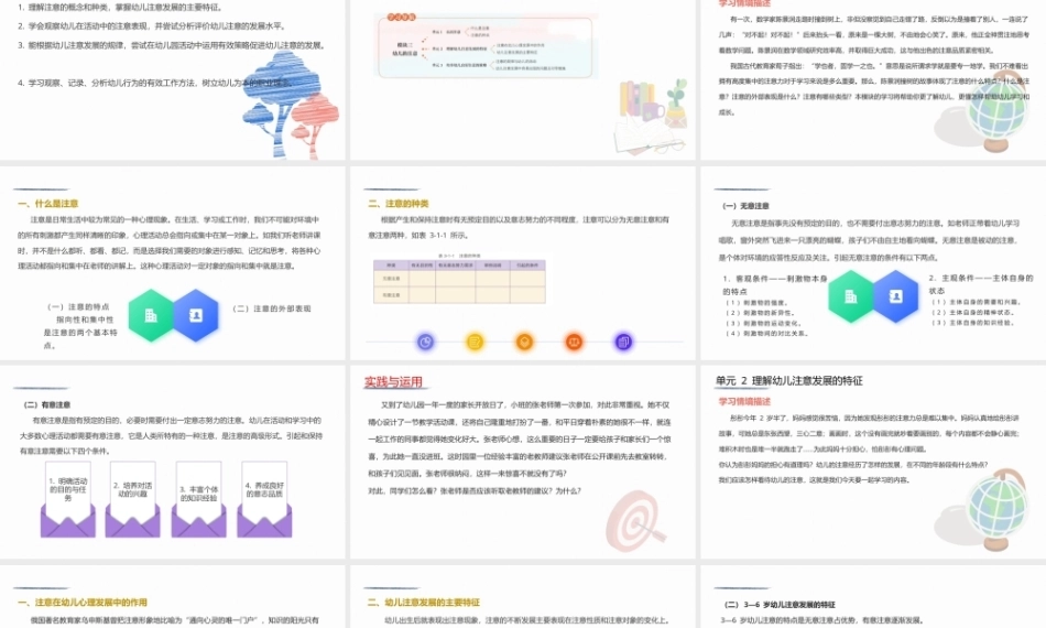 幼儿发展心理基础：幼儿的注意PPT教学课件.pptx