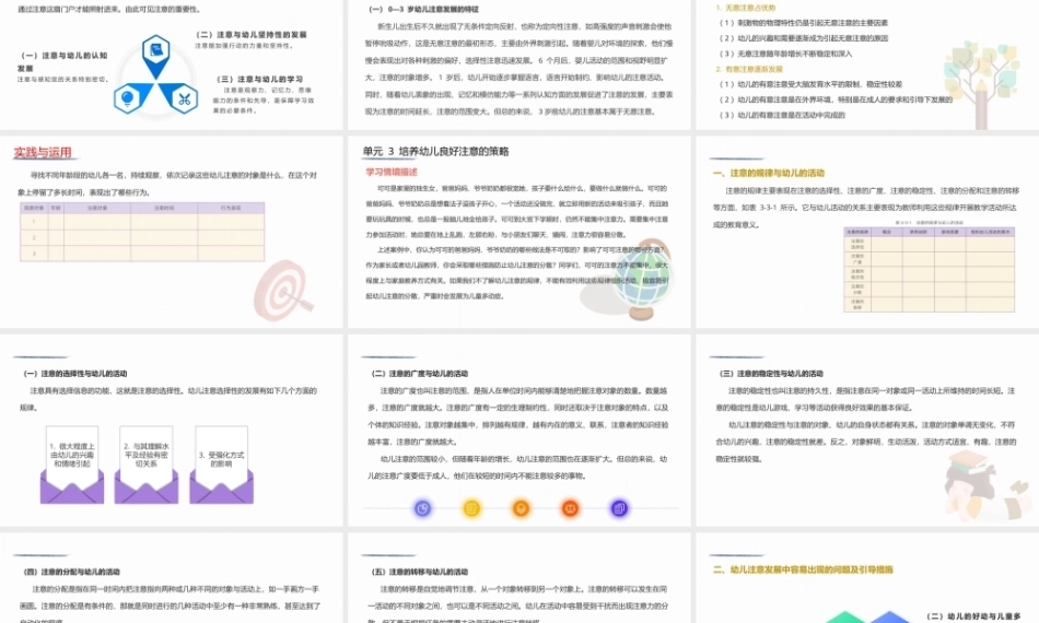 幼儿发展心理基础：幼儿的注意PPT教学课件.pptx