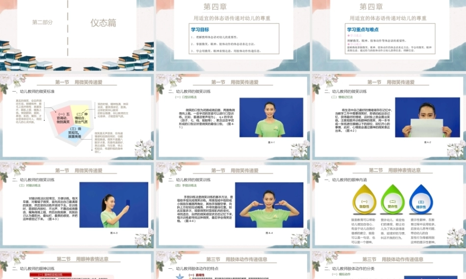 幼儿园教师礼仪(国规)：用适宜的体态语传递对幼儿的尊重PPT教学课件.pptx