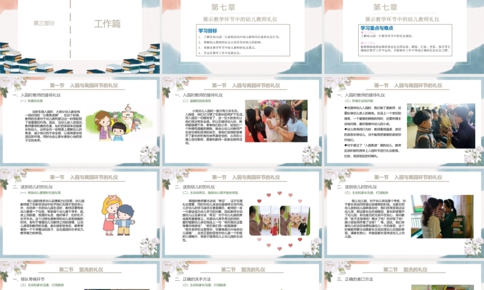 幼儿园教师礼仪(国规)：展示教学环节中的幼儿教师礼仪PPT教学课件.pptx