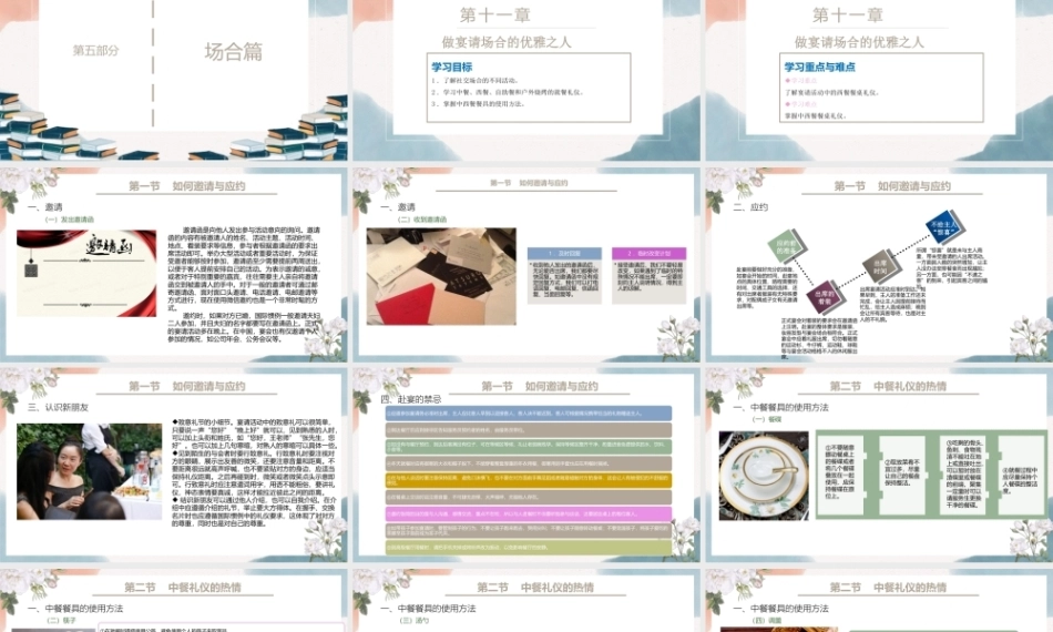 幼儿园教师礼仪(国规)：做宴请场合的优雅之人PPT教学课件.pptx