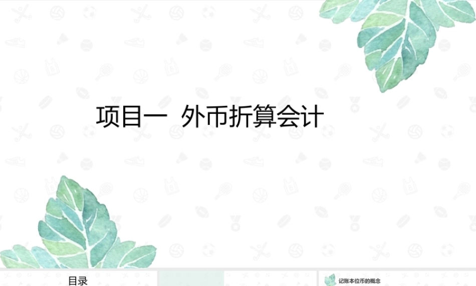财务会计2（第11版）：外币折算会计PPT教学课件.pptx