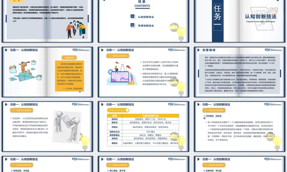 创新教育与创业基础（AI+微课版第3版)：创新技法洞见无限可能PPT教学课件.pptx