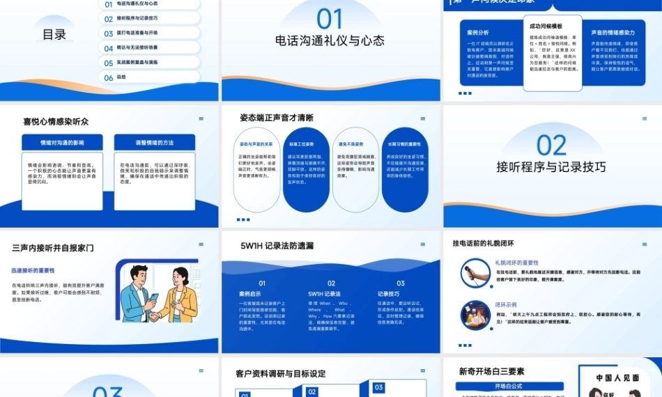 沟通技巧：电话沟通技巧PPT教学课件.pptx