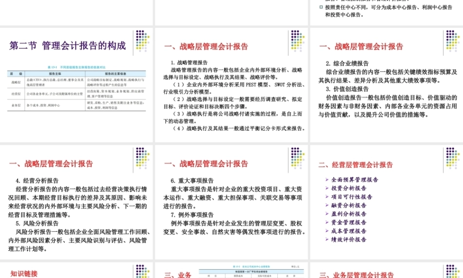 管理会计：管理会计报告与管理会计信息系统PPT教学课件.pptx