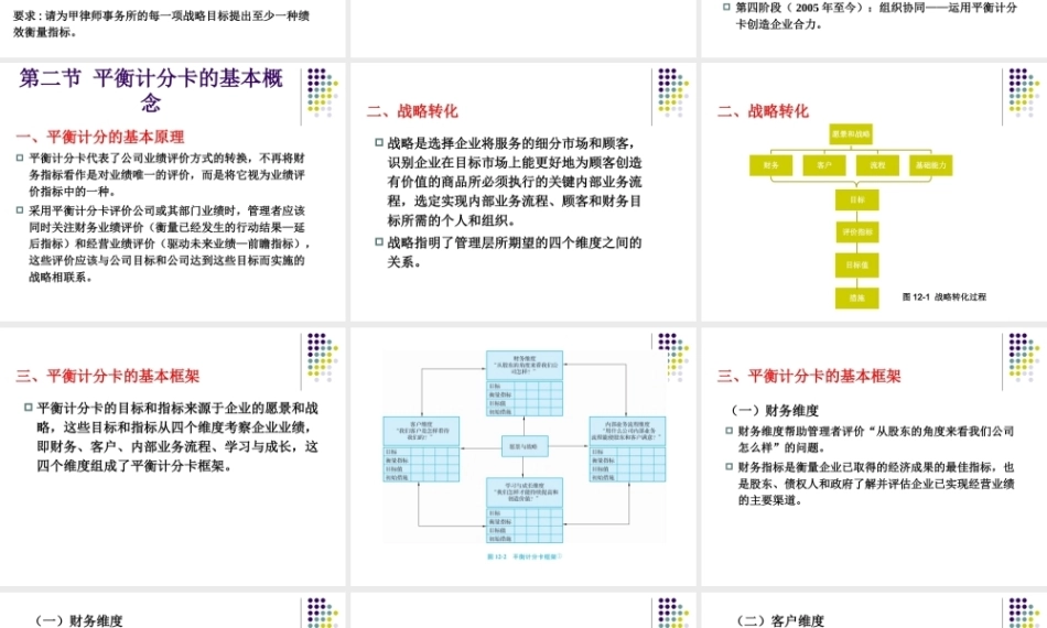 管理会计：平衡计分卡PPT教学课件.pptx