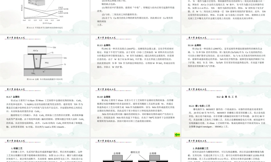 集成电路制造技术与实践：金属化工艺PPT教学课件.pptx