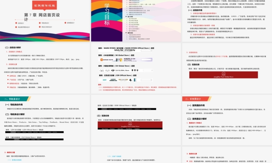 跨境电商网店设计与装修：网店首页设计PPT教学课件.pptx