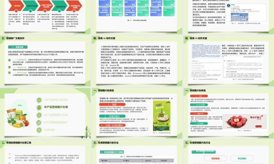 农产品电商营销与运营（AI+慕课版第2版）：AI+ 农产品营销内容创作PPT教学课件.pptx