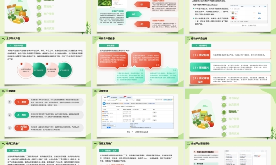 农产品电商营销与运营（AI+慕课版第2版）：农产品网店营销与运营PPT教学课件.pptx