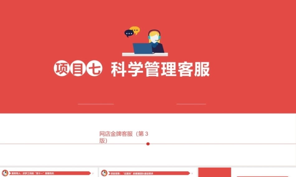 网店金牌客服（AI+ 第3版）：科学管理客服PPT教学课件.pptx