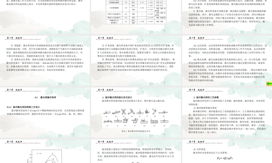 现代焊接技能实训指导：激光焊PPT教学课件.pptx