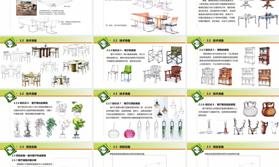 手绘效果图设计详解（第5版）：餐厅快速表现训练PPT教学课件.pptx