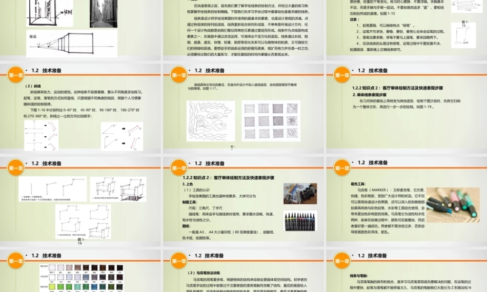 手绘效果图设计详解（第5版）：客厅快速表现训练PPT教学课件.pptx