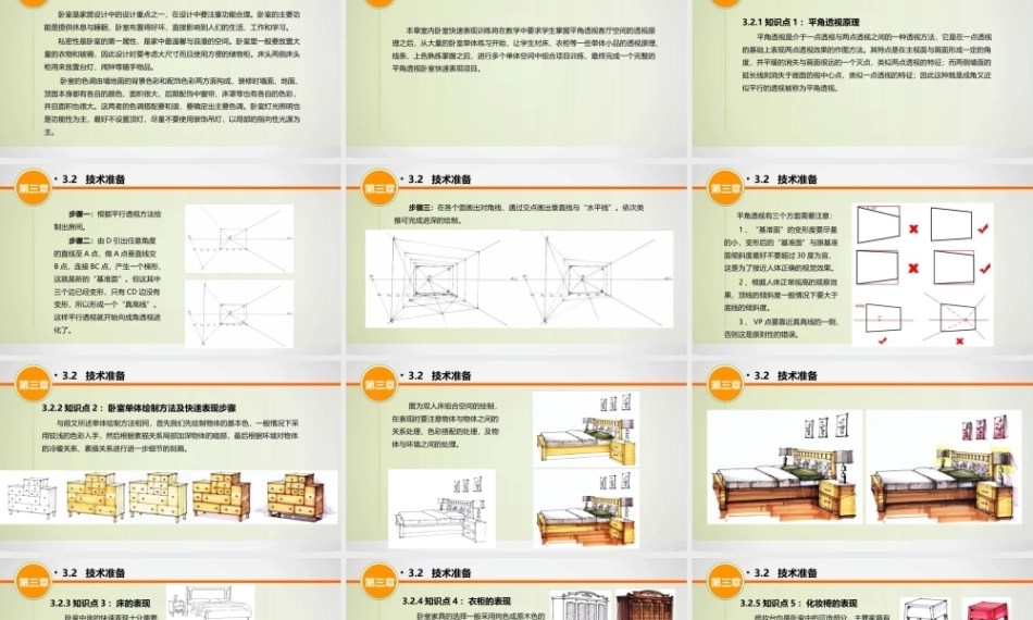 手绘效果图设计详解（第5版）：卧室快速表现训练PPT教学课件.pptx