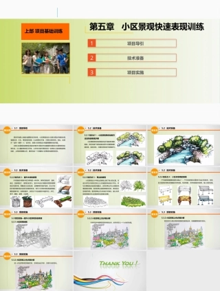 手绘效果图设计详解（第5版）：小区景观快速表现训练PPT教学课件.pptx