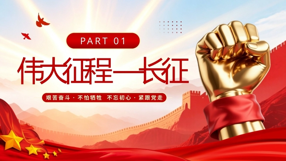 纪念红军长征胜利90周年PPT主题学习课件.pptx_第3页