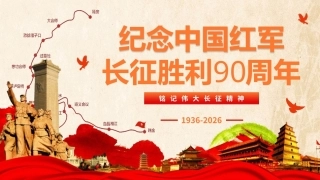 纪念中国红军长征胜利90周年PPT主题课件.pptx