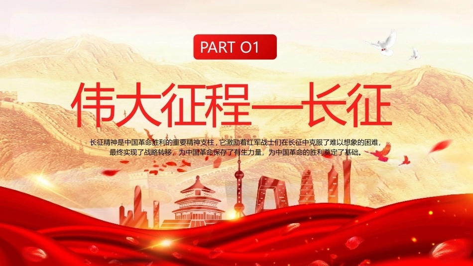 红军长征胜利90周年纪念日PPT铭记伟大长征精神.pptx_第3页