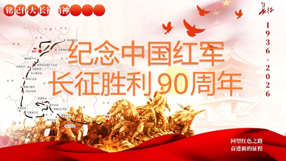 纪念中国红军长征胜利90周年PPT课件.pptx_第1页