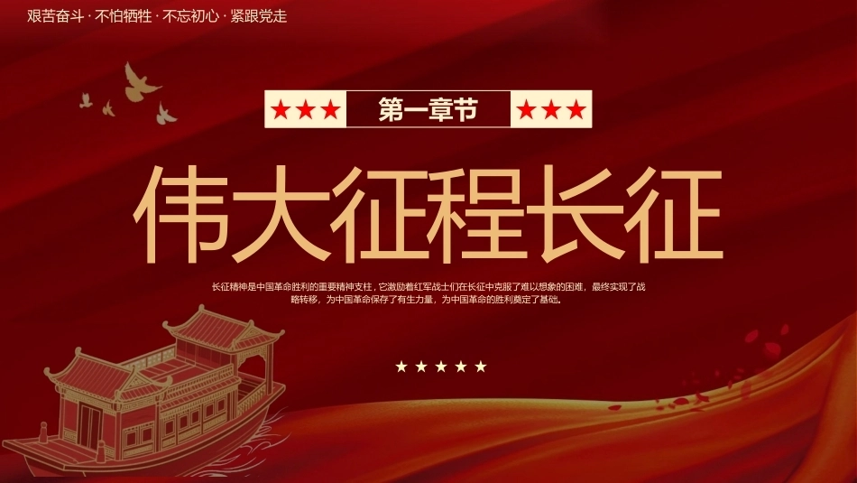 铭记伟大长征精神PPT红军长征胜利90周年纪念日.pptx_第3页