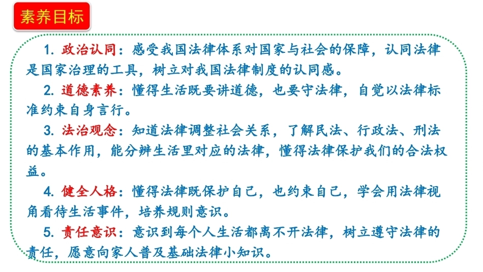 新部编版（2026秋）道德与法治六年级上册《1.2法律是什么生活与法律》教学课件.pptx_第2页