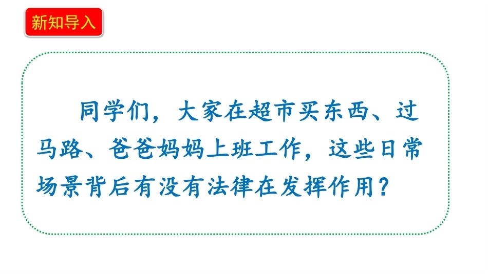 新部编版（2026秋）道德与法治六年级上册《1.2法律是什么生活与法律》教学课件.pptx_第3页