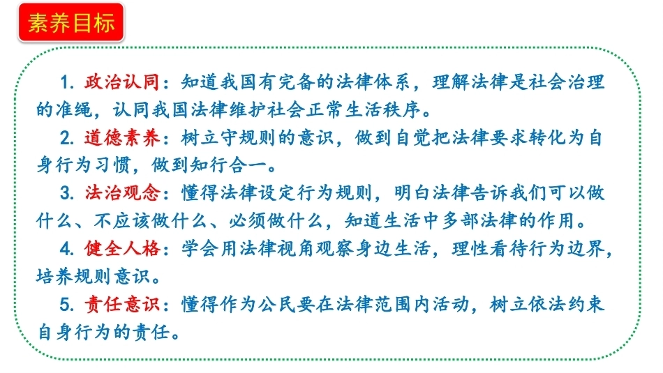 新部编版（2026秋）道德与法治六年级上册《2.1法律作用大法律设定行为规则》教学课件.pptx_第2页