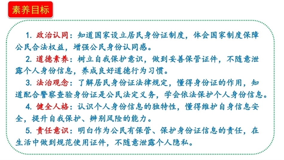 新部编版（2026秋）道德与法治六年级上册《4.2我是中国公民认识居民身份证》教学课件.pptx_第2页