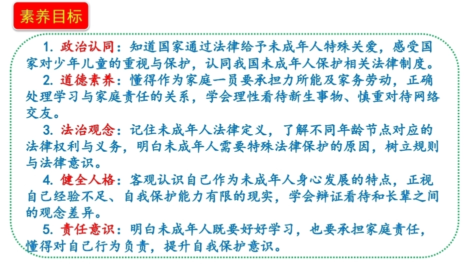 新部编版（2026秋）道德与法治六年级上册《7.1未成年人需特殊保护我们是未成年人》教学课件.pptx_第2页