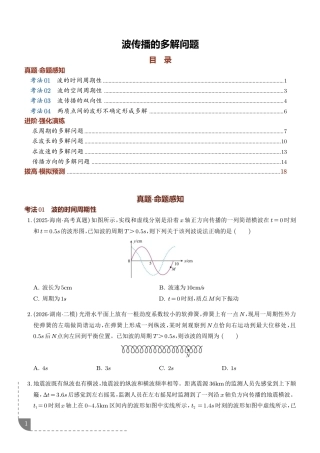 2027年高考物理--波传播的多解问题专题训练+解析.pdf